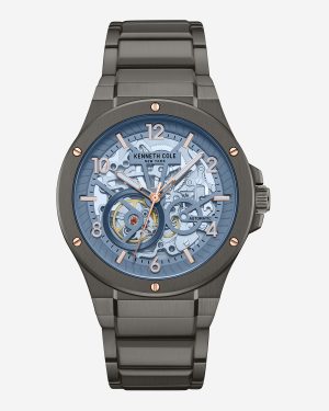 Skeleton Automatic Tinged Glass Bracelet Watch