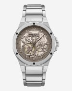Skeleton Automatic Tinged Glass Bracelet Watch