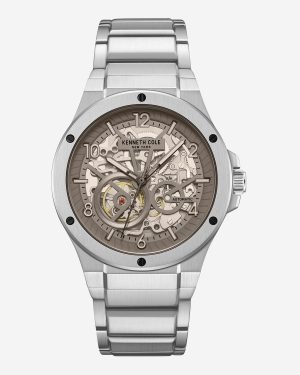Skeleton Automatic Tinged Glass Bracelet Watch