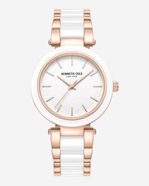 Two-Tone Classic Ceramic Bracelet Watch