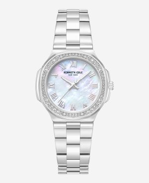 Classic Crystal Lined Outer Dial Stainless Bracelet Watch