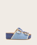GENTLE SOULS - Kendall Raffia Wrap Buckle Wedge