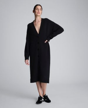 Long Button Front Cardigan Duster