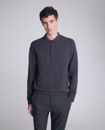 Long Sleeve Button Sweater Polo