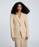 Luxe Twill Slim One Button Jacket