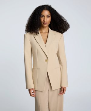 Luxe Twill Slim One Button Jacket