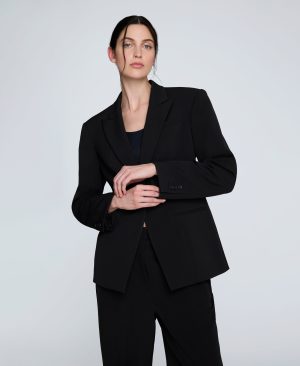 Luxe Twill Slim One Button Jacket