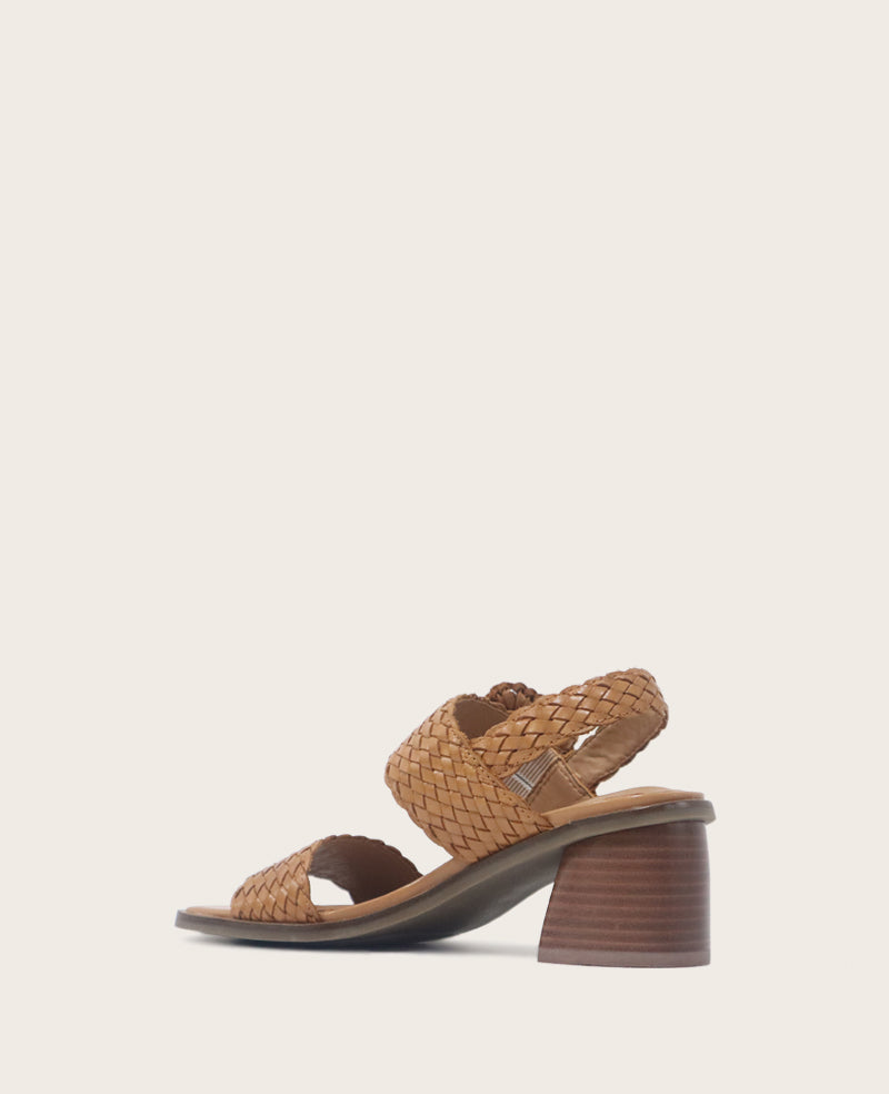 GENTLE SOULS - Madylyn Woven Leather Heel Sandal - Image 2