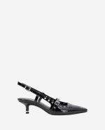 Martha Patent Eyelet Slingback Kitten Heel