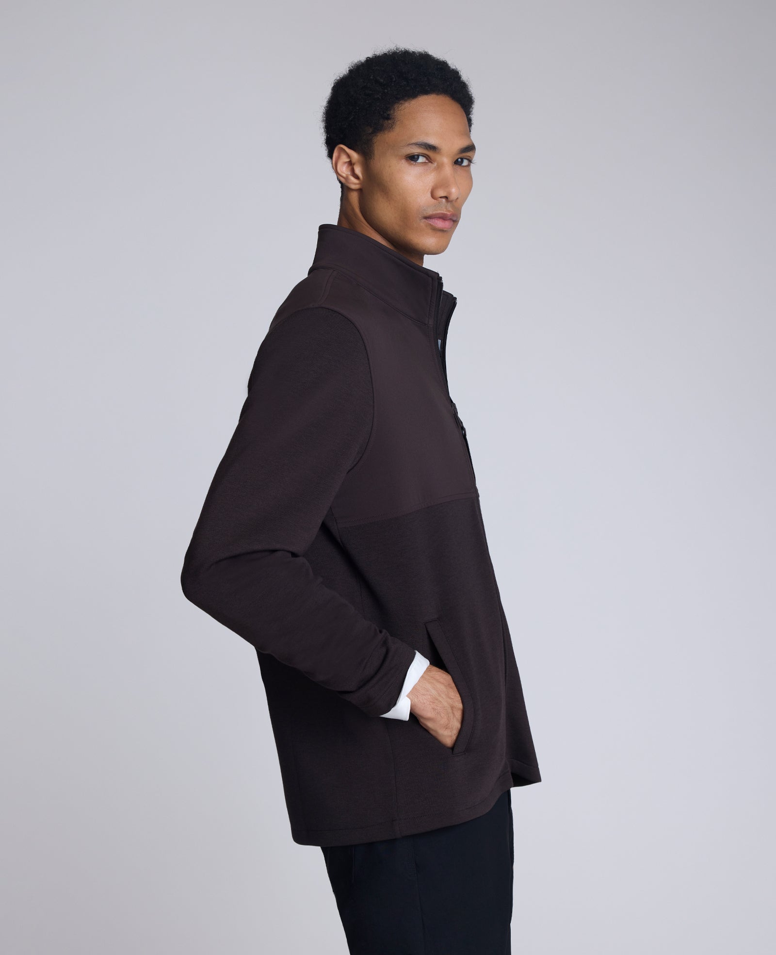 Mock Neck Full Zip Jacket - Image 3