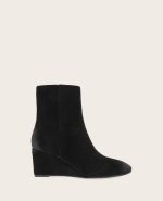 GENTLE SOULS - Nash Suede Side Zip Wedge Bootie