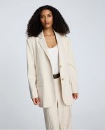 Pinstripe Relaxed Fit Boyfriend Blazer