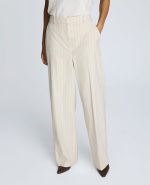 Pinstripe High Rise Wide Leg Pant