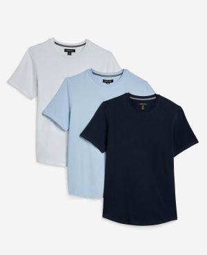 Performance Crew Neck Bundle | White, Light Blue, Navy
