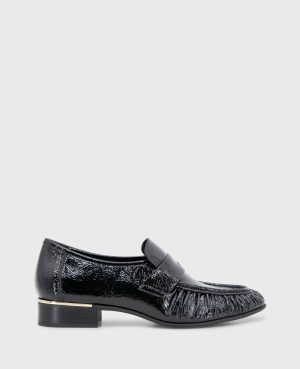 Reece Crinkle Patent Penny Loafer