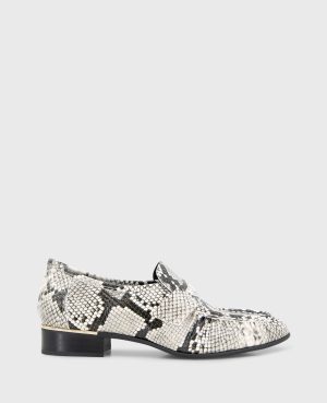 Reece Embossed Snake Penny Loafer