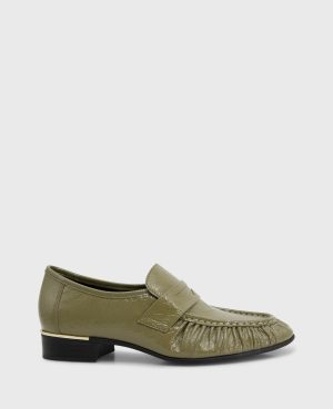 Reece Crinkle Patent Penny Loafer