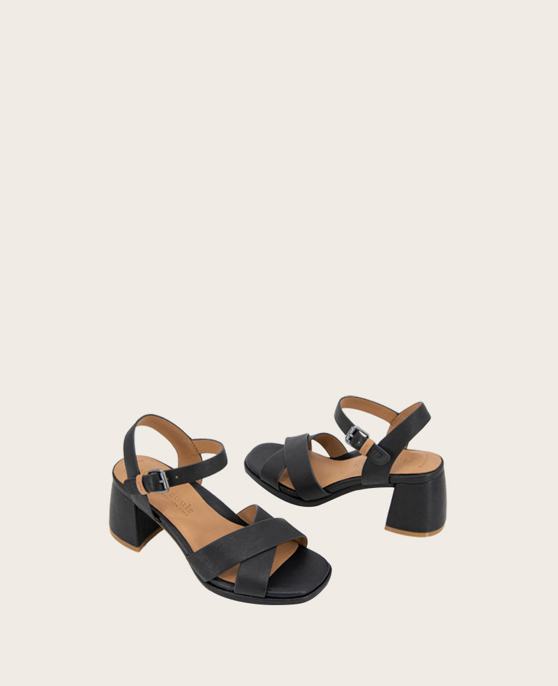 GENTLE SOULS - Rimini Leather X Heel Sandal - Image 2