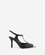 Romi T-Strap Leather Slingback Heel