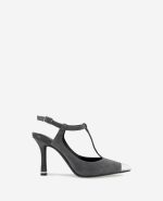 Romi T-Strap Suede Slingback Heel