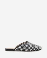 Saddie Studded Rhinestone Mule