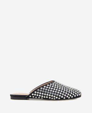 Saddie Studded Rhinestone Mule