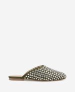 Saddie Studded Rhinestone Mule