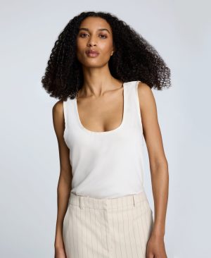 Satin Scoop Neck Tank