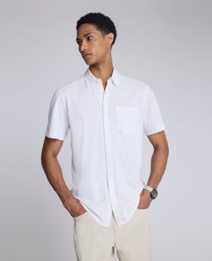 Short Sleeve Sportshirt with Chest Pocket