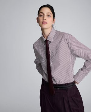 Boyfriend Button Down Shirt With Tie