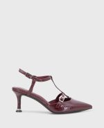Urka Crinkle Patent Slingback Heel