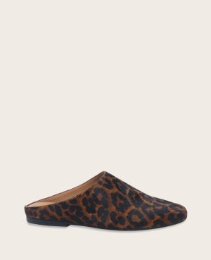 GENTLE SOULS - Wanda Leopard Calf Hair Mule Flat