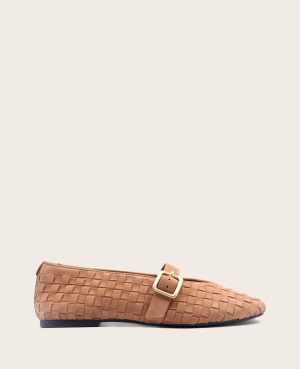 GENTLE SOULS - Winifred Suede Woven Mary Jane Flat