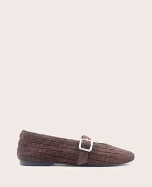 GENTLE SOULS - Winifred Suede Woven Mary Jane Flat