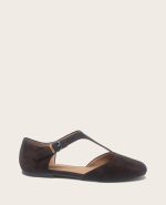 GENTLE SOULS - Wyatt Suede T-Strap Flat