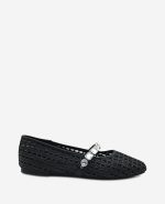 Zeta Raffia Jewel Mary Jane Flat