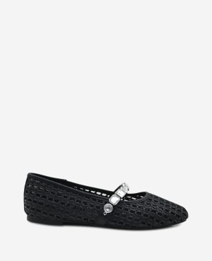 Zeta Raffia Jewel Mary Jane Flat