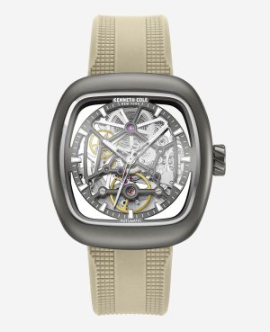 Skeleton Automatic Bracelet Watch with 3-Strap Set