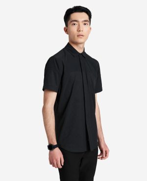 Stretch Short Sleeve Button-Down Shirt