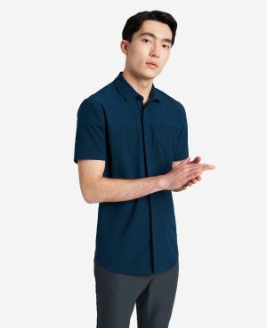 Stretch Short Sleeve Button-Down Shirt