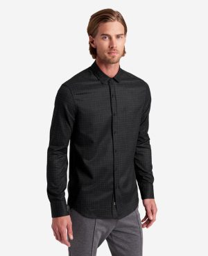 Stretch Print Button-Down Shirt