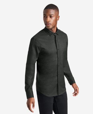 Stretch Print Button-Down Shirt