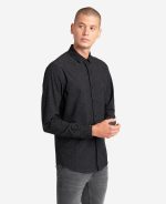 Stretch Print Button-Down Shirt