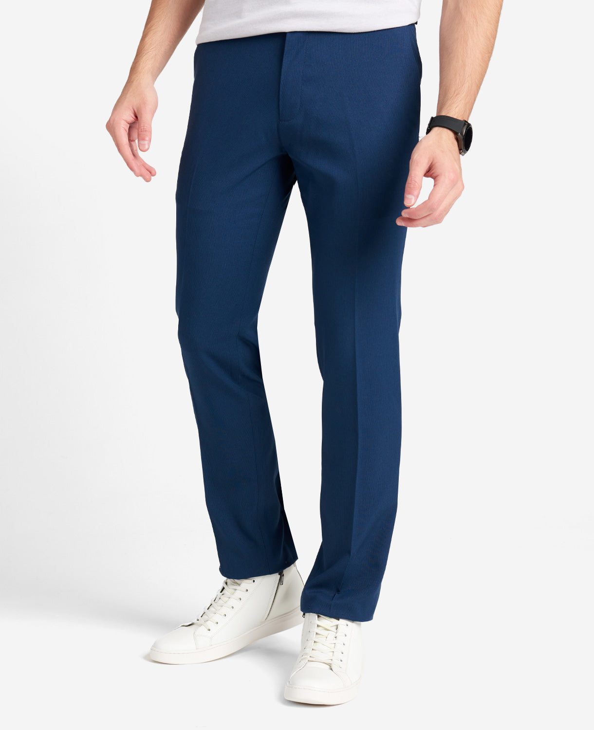Modern-Fit Micro Check Stretch Trouser - Image 4