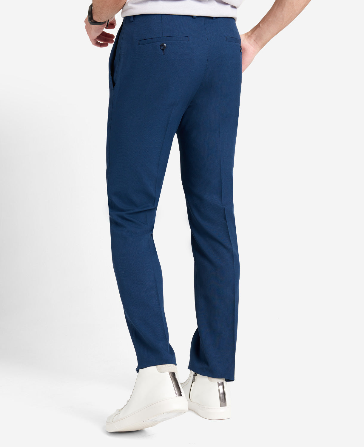 Modern-Fit Micro Check Stretch Trouser - Image 5