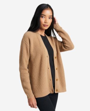 Site Exclusive! Cashmere Ribbed-Knit Cardigan